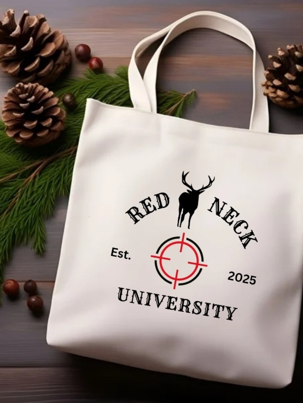 Country Redneck (FREE Personalization )Tote - White